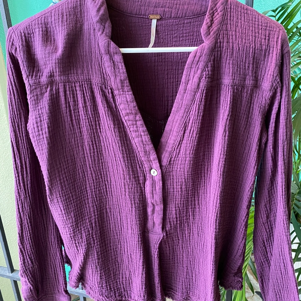 Free People Purple Long sleeve